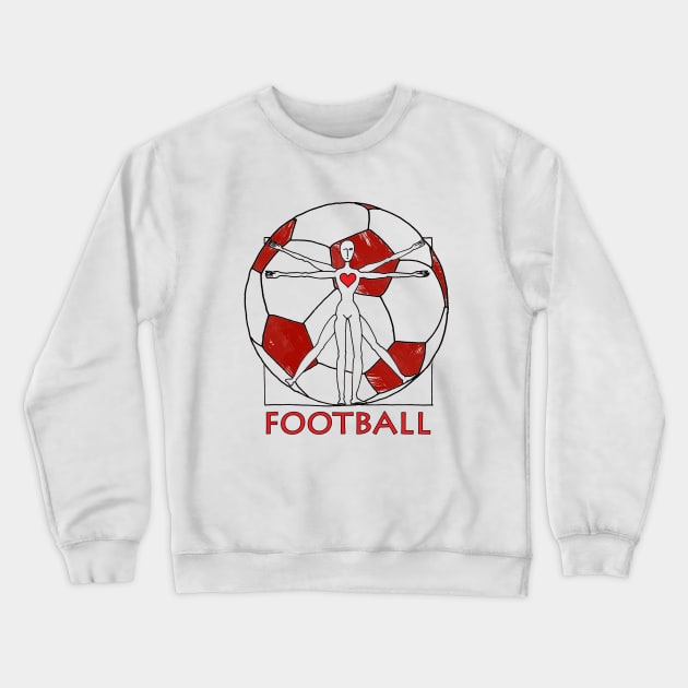 I Love Football Crewneck Sweatshirt by Ludwig Wagner